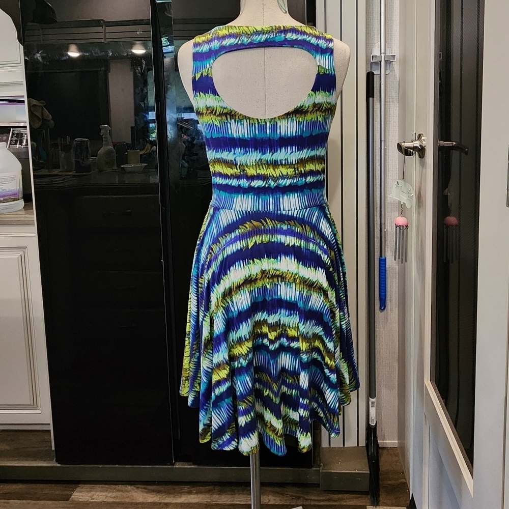 Cynthia Rowley Blue, Green and White Design Sundress - Picture 3 of 7